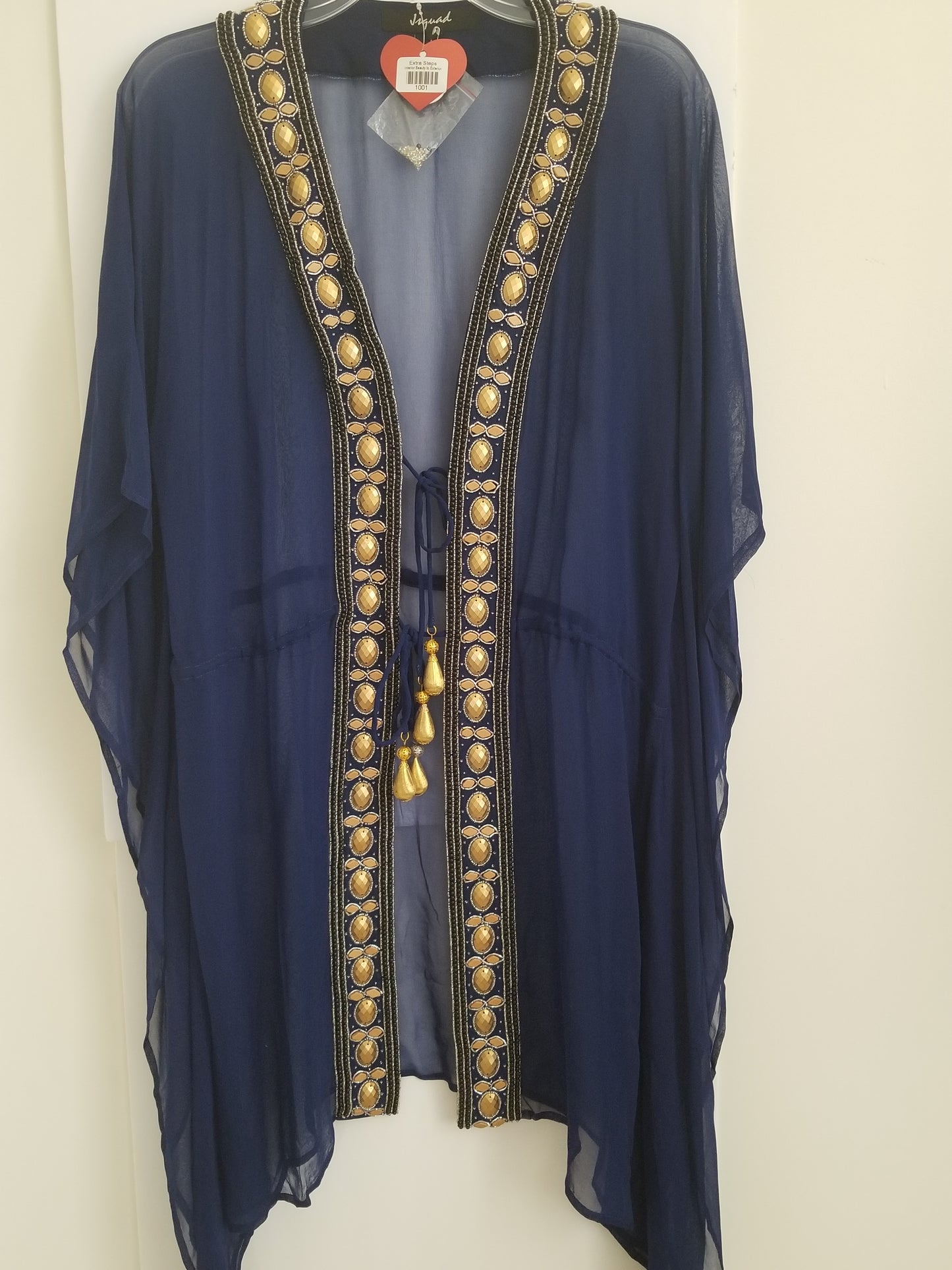 Navy Blue with Gold Trim