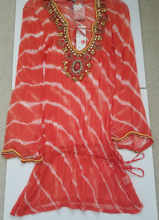 Orange Jewels - Gold and Yellow Beading